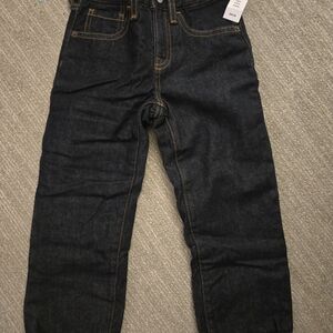 NEW!! GAP Boys Fleece-lined Relaxed Dark Blue Jeans ( Sz: 5yrs)